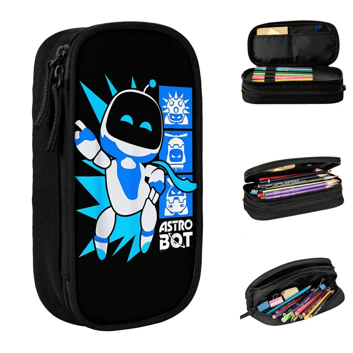 Пеналы A-Astro-Bot для карандашей и ручек вместительные игровые Чехлы школьные