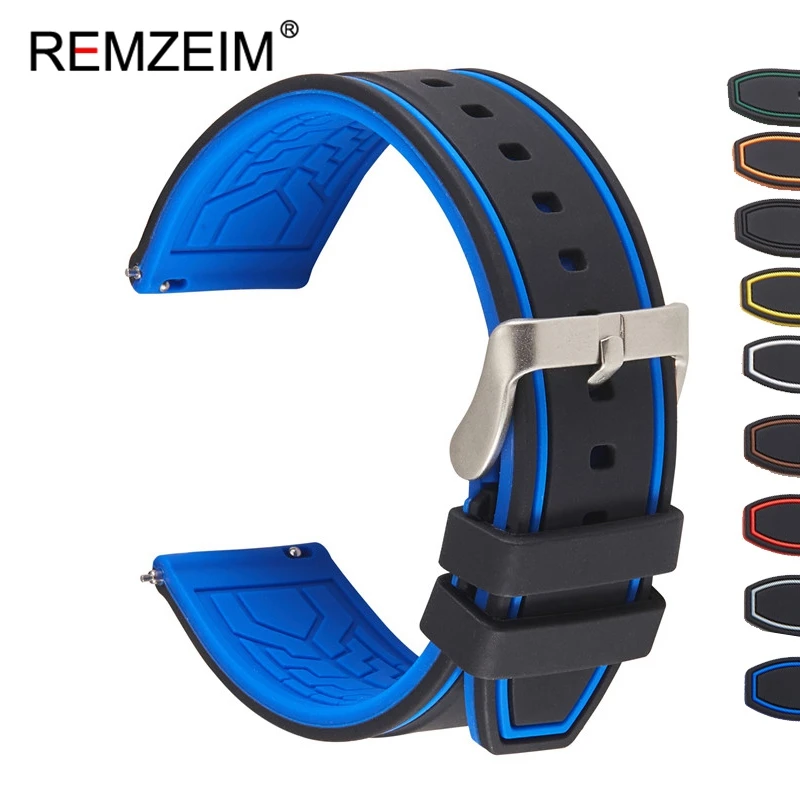 

20mm 22mm 24mm Silicone Sport Strap for Samsung Galaxy Watch 4 40mm 44mm / 4 Classic 42mm 46mm Active 2 Band Bracelet