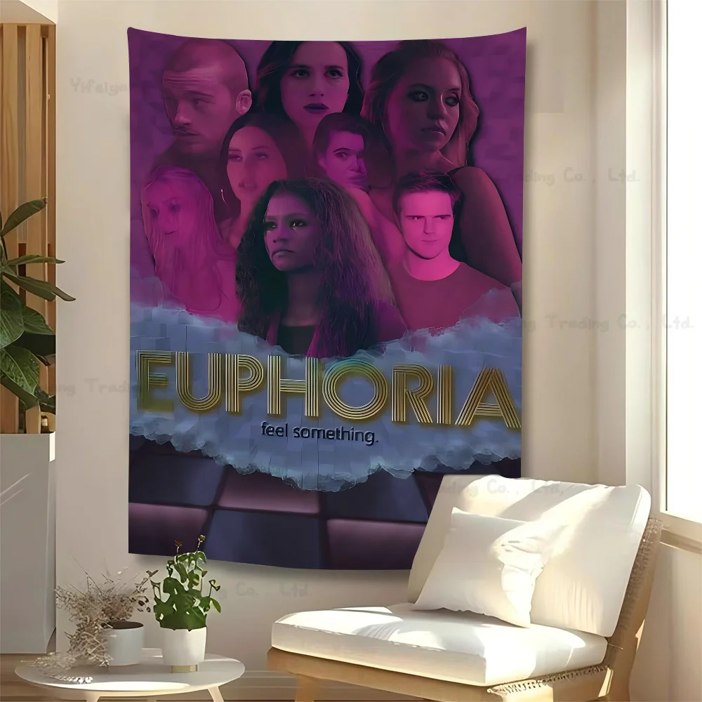 Euphoria TV Series Аниме Гобелен Хиппи Цветочные Настенные Ковры Декор Общежития Дешевые