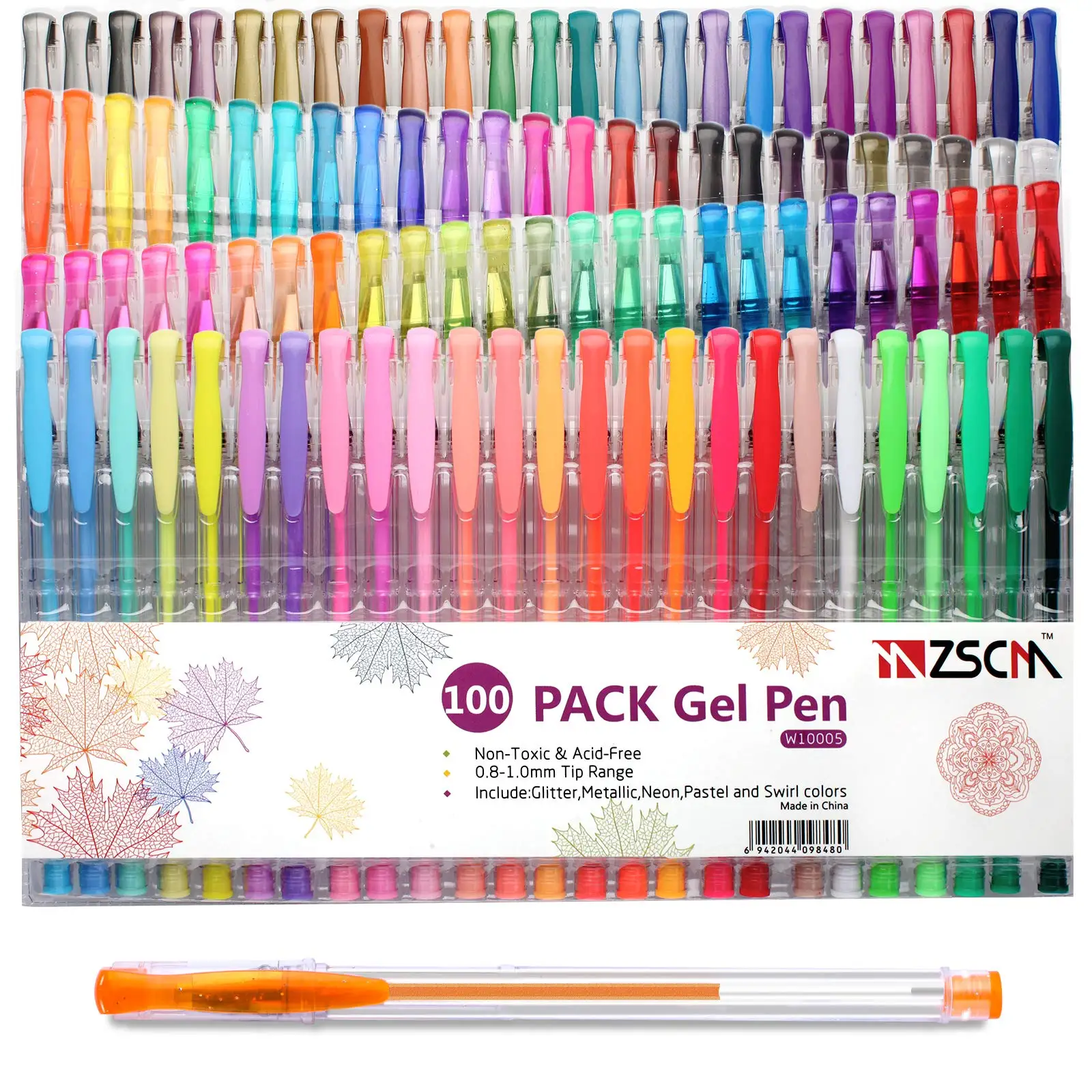 

100 Colors Glitter Sparkle Gel Pen Set Colored Art Markers Ink Neon Drawing Adult ing Crafts Scrapbooks