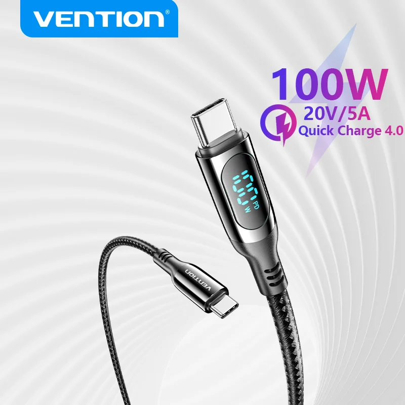 Vention PD 100 Вт USB C к USB Type C кабель для Xiaomi MacBook Pro Samsung Быстрое зарядное устройство провод шнур USB-C кабель типа C USBC