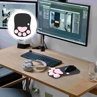 cat paw pad adorable softening portable pad with wrist support kawaii pad gaming desk accessories