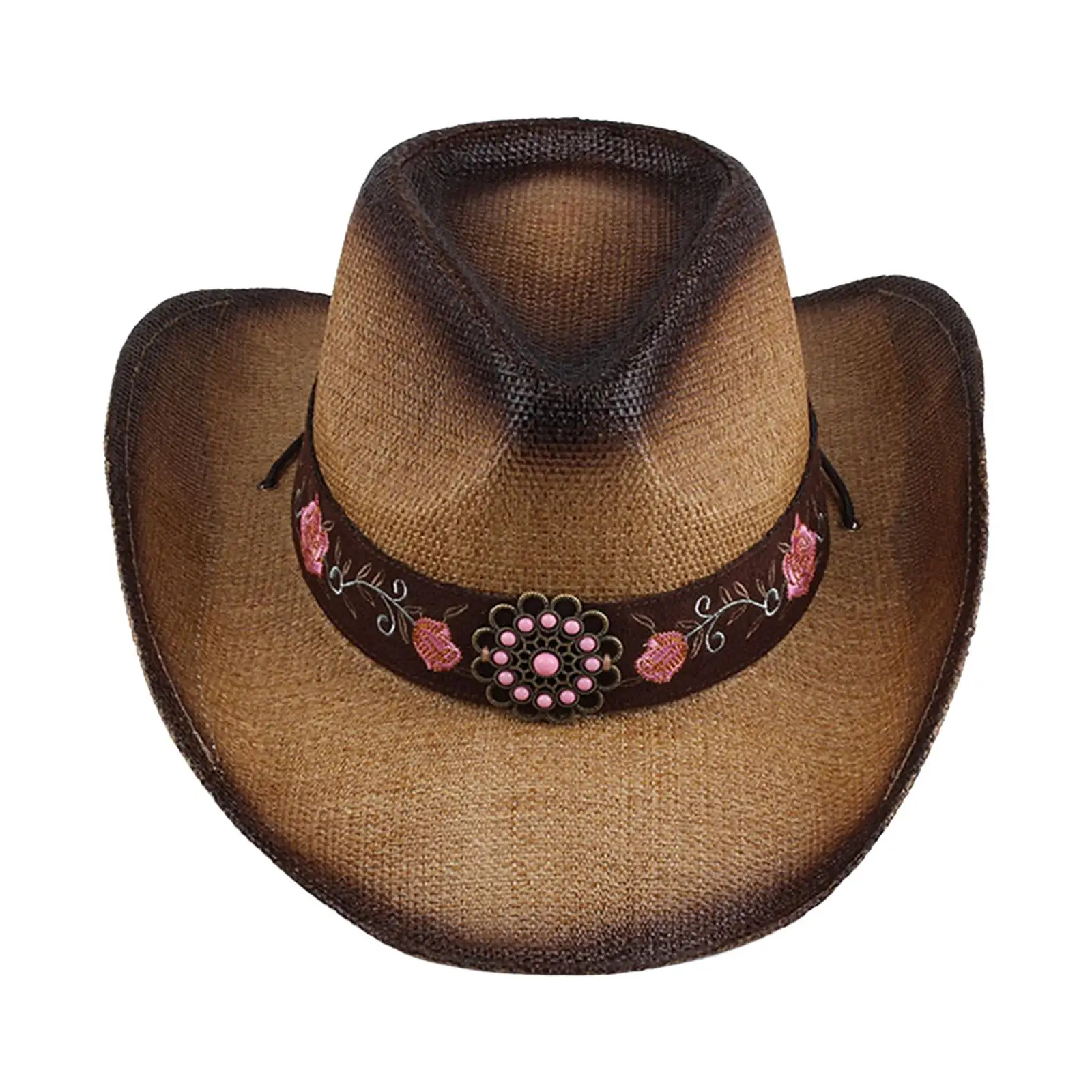 

Western Cowboy Hat Sunshade Classic Jazz Top Hat Costume Fedoras Caps Cowgirl Cap Hat for Events Cosplay Fishing Props Party