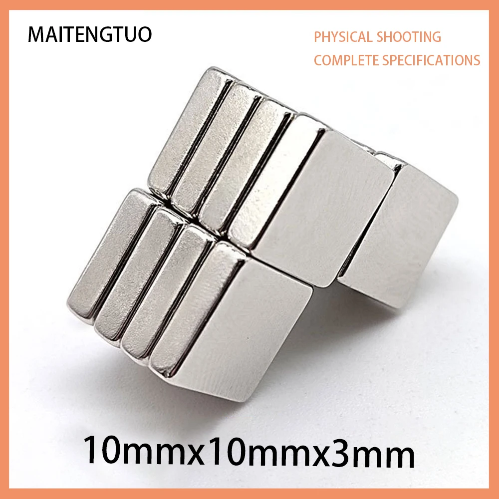 

10/20/50/100/150/200PCS 10x10x3 Square Strong Powerful Magnets 10x10x3mm Sheet Rare Earth Neodymium Magnet N35 10*10*3 mm