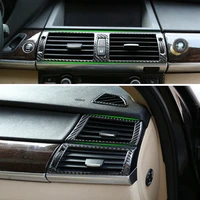 carbon fiber center side air conditioning outlet cover sticker trim for bmw x5 x6 e70 e71 2008 2009 2010 2011 2012 2013