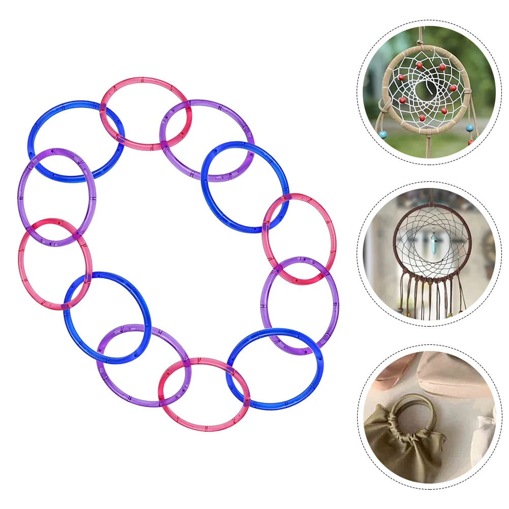 

12 Pcs Floral Hoop Ornament Wreath Dreamcatcher Rings Hoops Wedding Garland Wind Chime Hat Crafting Supplies Wind Chime Frames