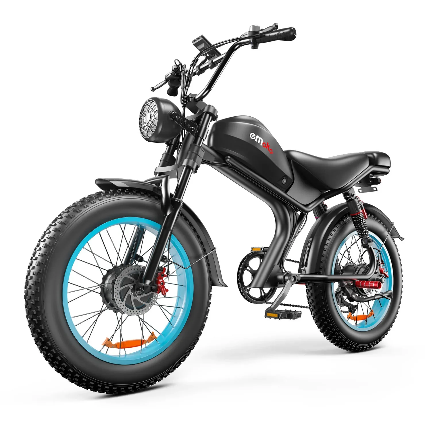 Фото Emoko Original Factory E Bike X8 750 Вт 20 дюймов Flat Land Mountain Off Load Складной электрический велосипед с толстыми шинами №1