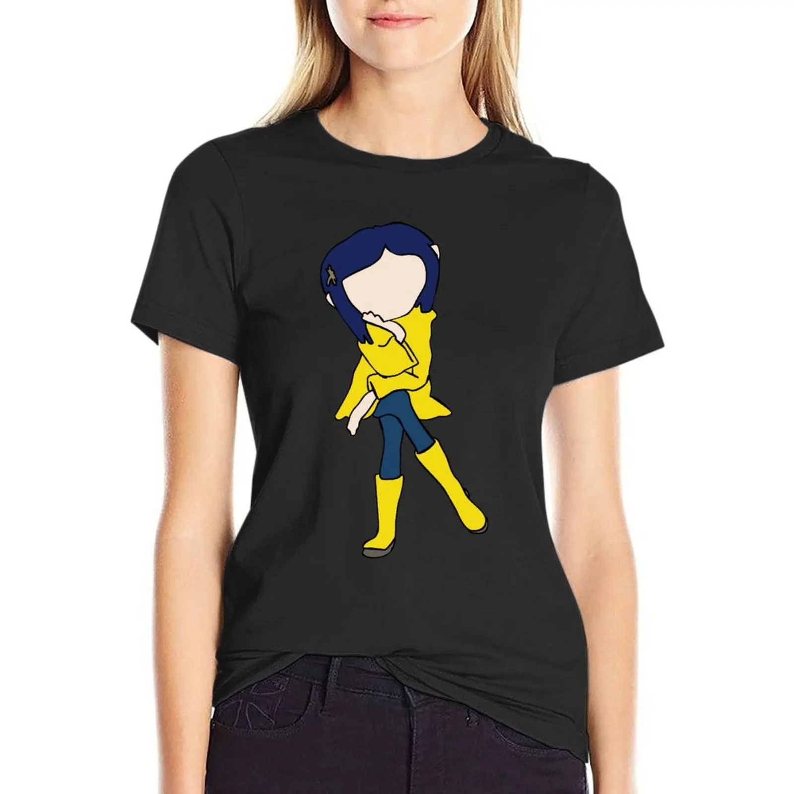 

Футболка Coraline с изображением Кубо лайки Генри селлика Нил Гейман женская футболка с рисунком уличная одежда хлопковая футболка с коротким ...