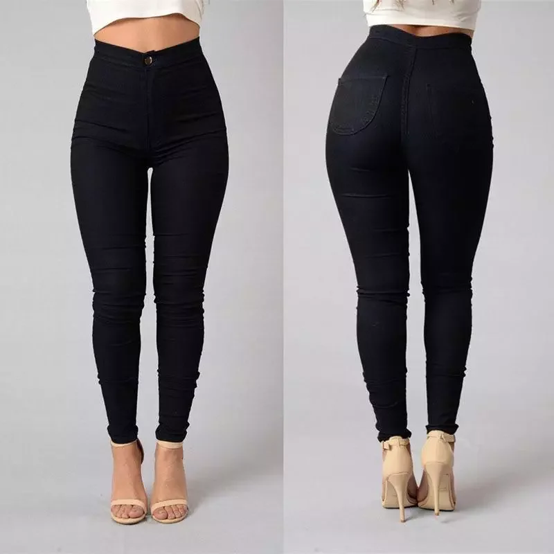

Женские джинсовые обтягивающие Джеггинсы Горячая Распродажа, джинсы стрейч с высокой талией, узкие брюки-карандаш