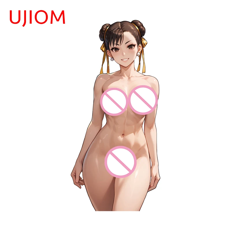 

UJIOM Chunli соблазнительная наклейка на стену Waifu с большой грудью, изысканная очаровательная уникальная наклейка с солнцезащитным кремом, аксессуары для декора игровой комнаты
