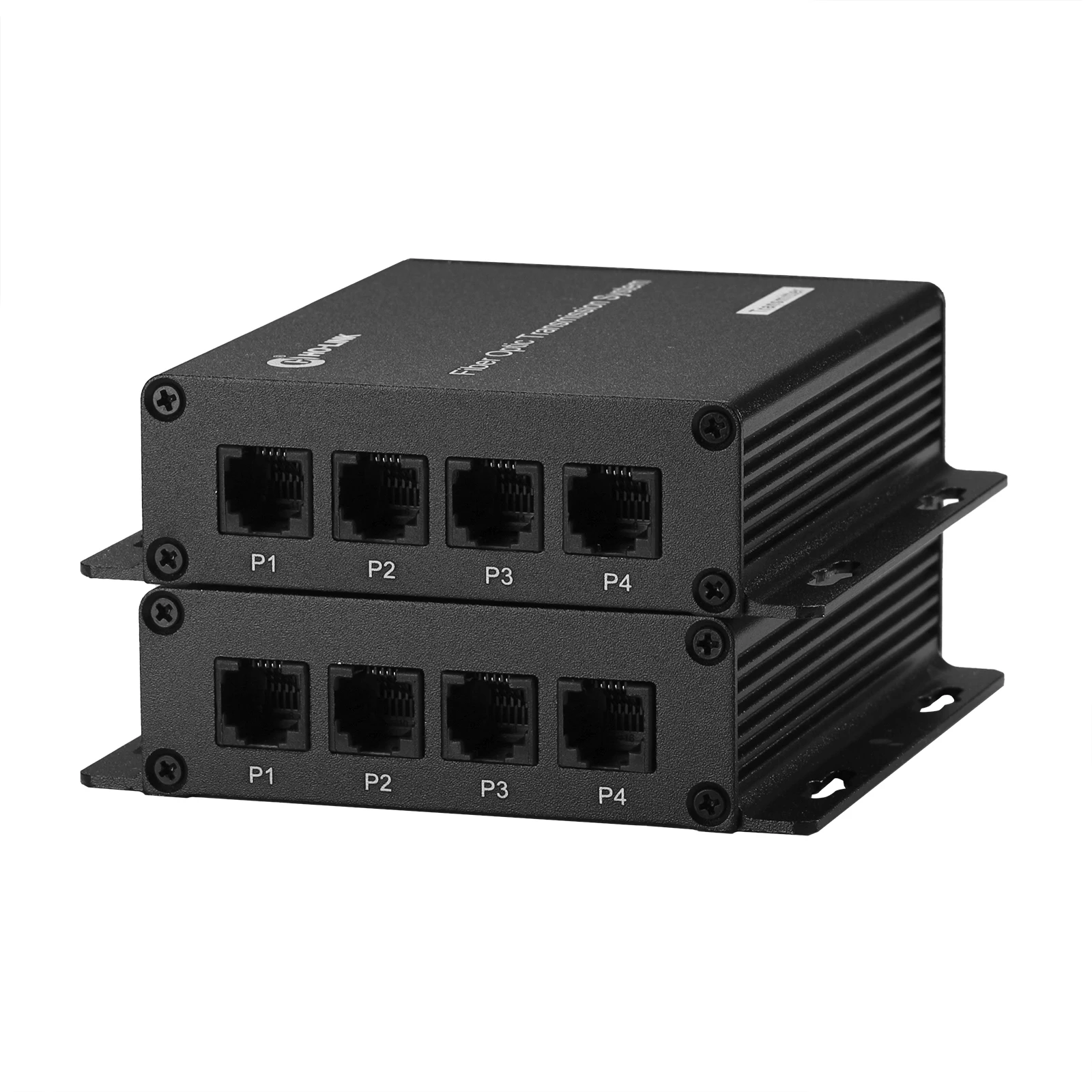 

4-канальный волоконно-оптический преобразователь RJ11 телефонный PCM