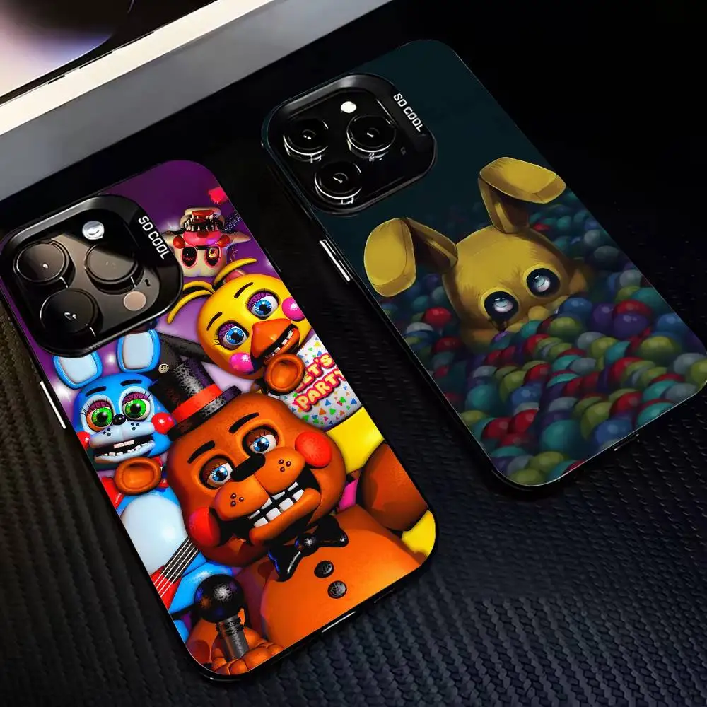 Фото Чехол для телефона Five Nights At F-Freddys Fnaf для iPhone 17,16,15,14,13,12,11 Plus, Pro Max, XS, цветной посеребренный внутренний чехол №1