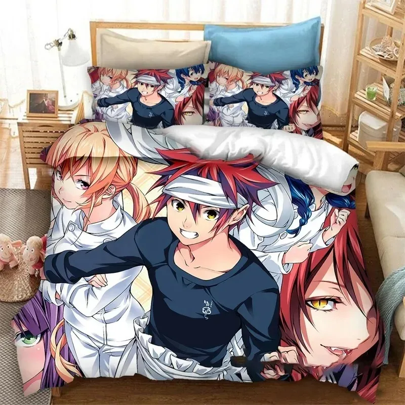 3d Anime Food Wars! Shokugeki no Soma Bedding Set Duvet Cover Bedroom Comforter Twin King _Size Quilt Home Textiles