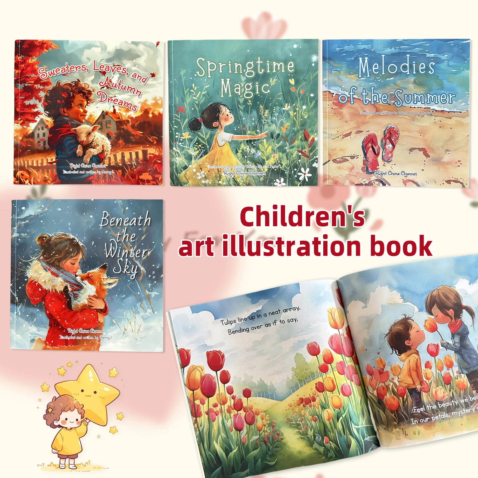 Коллекция весенне-летних и осенне-зимних сказок Aby Bedtime книга для раннего