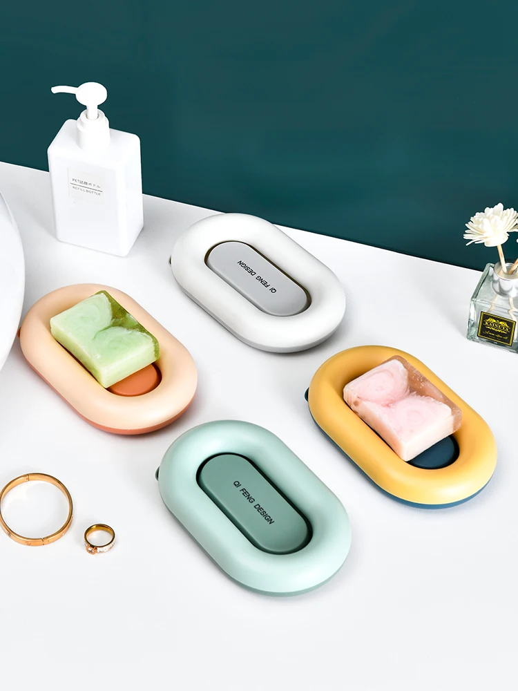 

Creative Kayaking Soap Dish Bathroom Non-slip Drain Soap Holder Double Layer Shower Soap Box Bathroom Accessories