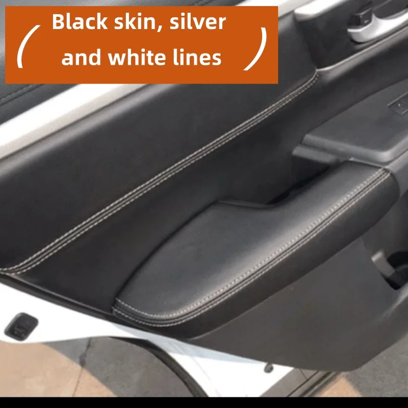 

4-дверный автомобильный черный кожаный подлокотник из микрофибры, внутренний чехол для Honda CRV 2017 2018 2019 2020 2021, чехол на подлокотник двери
