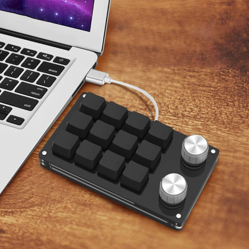 

Wireless Keyboard Bluetooth-compat Custom Macro Knob Keyboard 3-12 Keys Keypad