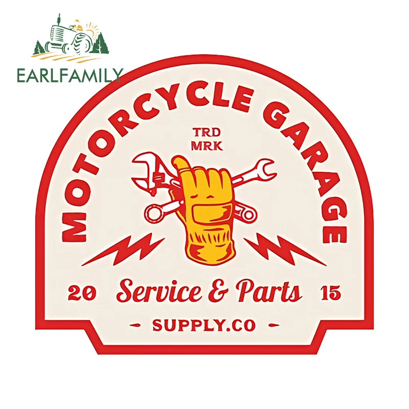 

EARLFAMILY 13 см × 11,5 см винтажный стиль мотоцикл гараж автомобильные наклейки забавные мультяшные наклейки Tuya Amuisng крутой декор окна автомобиля
