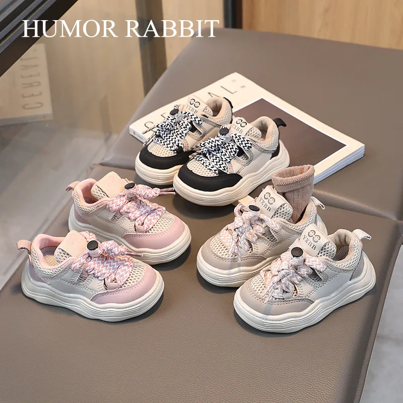 2023 New Girl's Sneakers Children's Boy's Baby Mesh Breathable Kids Shoes Toddler Girl Sneakers Flats Shoes Outdoor Sneaker