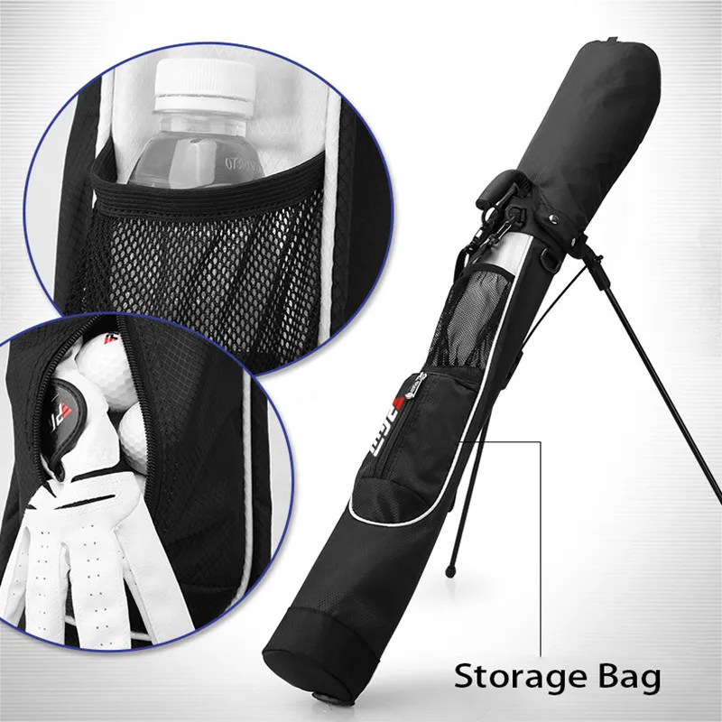 PGM Golf Stand Bag Lightweight Portable Golf Bracket Bag Waterproof Golf Gun Bag Support Stand Rack Large Capacity for 9 Clubs