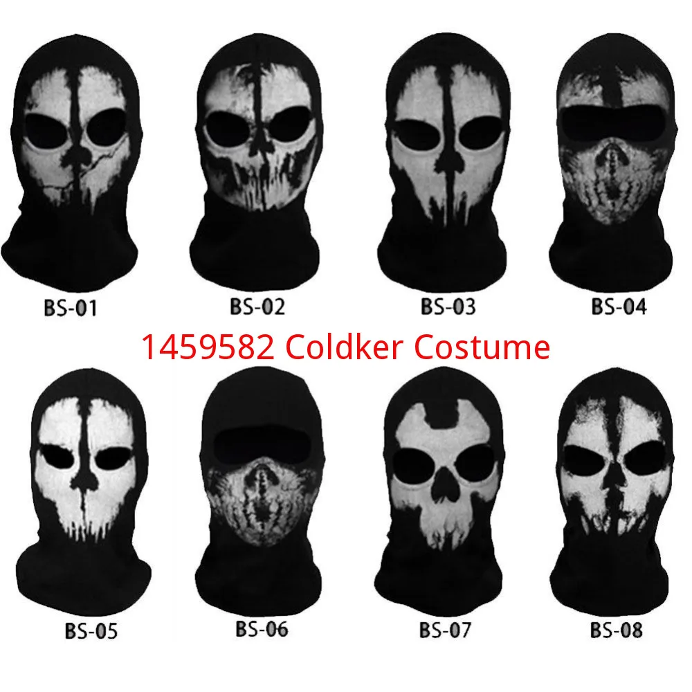 Original Balaclava Ghost Headgear Skull Paint ball Hat Army Motorcycle War Game Airsoft Military Tactical Full Face Mask