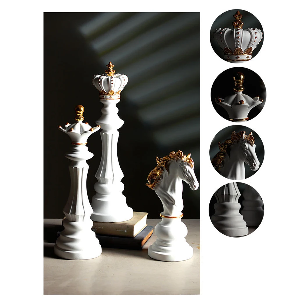 

Chess Resin Sturdy Waterproof Solid Colors International Checkers Retro Coldprood Games Accessory Chessmen Ornaments