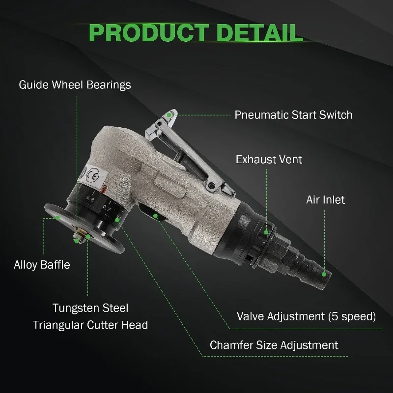 Портативная пневматическая машина для снятия фаски Mini 45 ° Инструмент Мини-ручной