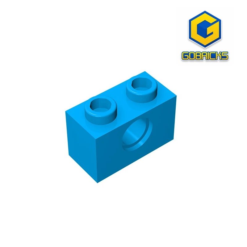 Gobrick, 10 шт., MOC 3700, кирпич, 1x2 с испанской совместимой сборкой, сборки, детали для строительных блоков, детали «сделай сам», обучающая Подарочная игрушка 2022