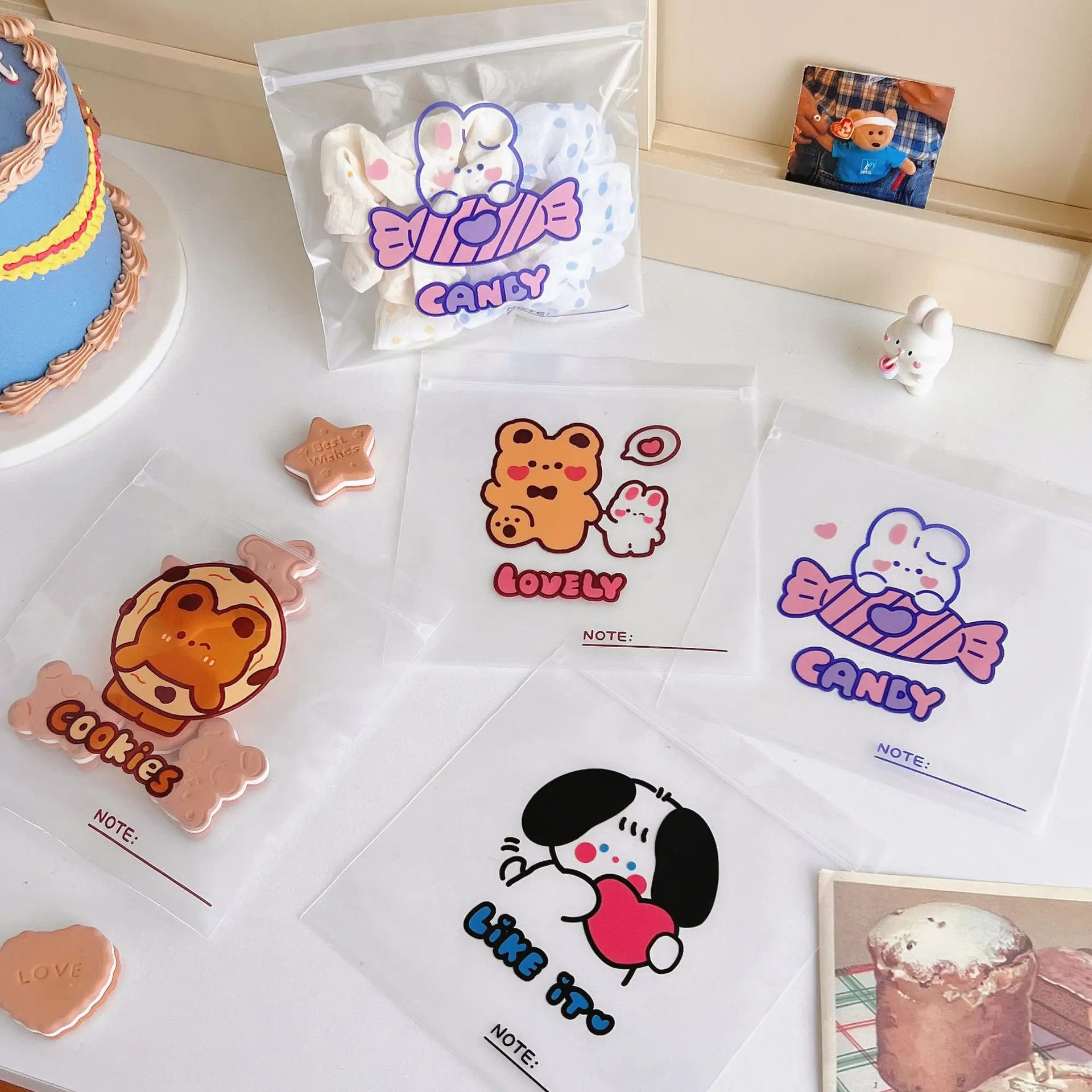 Оригинальный милый самозапечатывающийся пакет для закусок 10 шт. герметичный