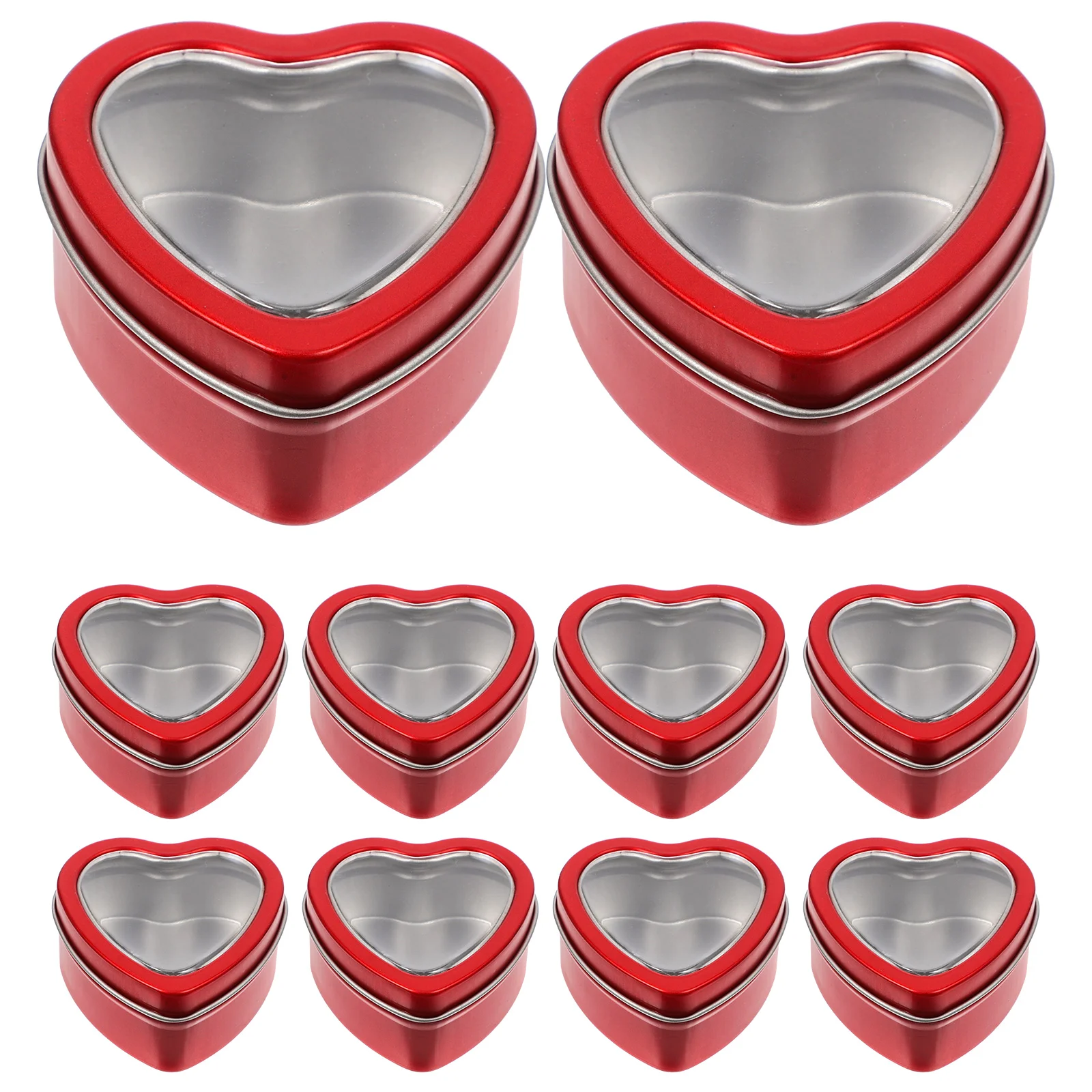

Heart Tin Shaped Box Tins Boxes Candy Cookie Lids Container Party Favors Chocolate Pot Packaging Yoghurt Reusable Gift Day S