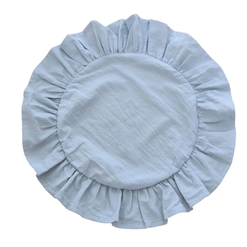 

Круглые хлопковые салфетки с рюшами