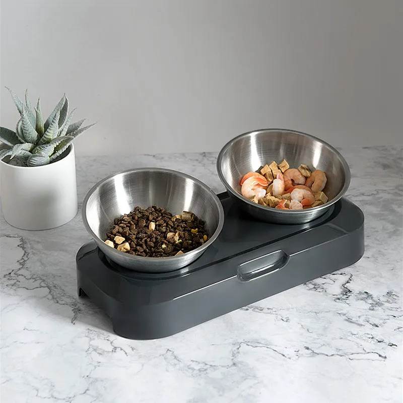 

Stainless Steel Pet Adjustable Feeding Bowl Double Feeder Bowls Water Cup Cat dog Drinking Bowls for Pets Feeding Pet Cat Bowls