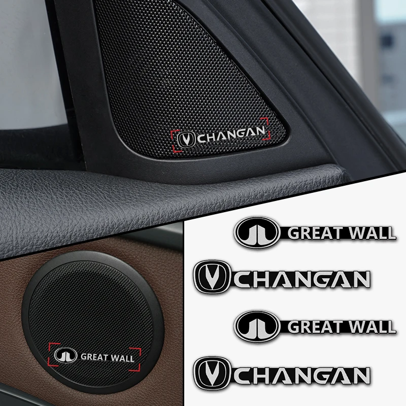 

2pcs of Car Styling Speakers Aluminum 3D Stickers for Honda Civic Fit City Cry Accord CB500 Cb650r Forza 125 Hrv Accessories