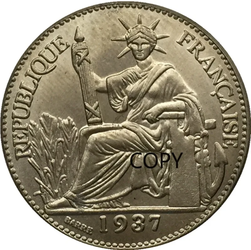 

1937 French coin nickel antique handicraft collection replica coin