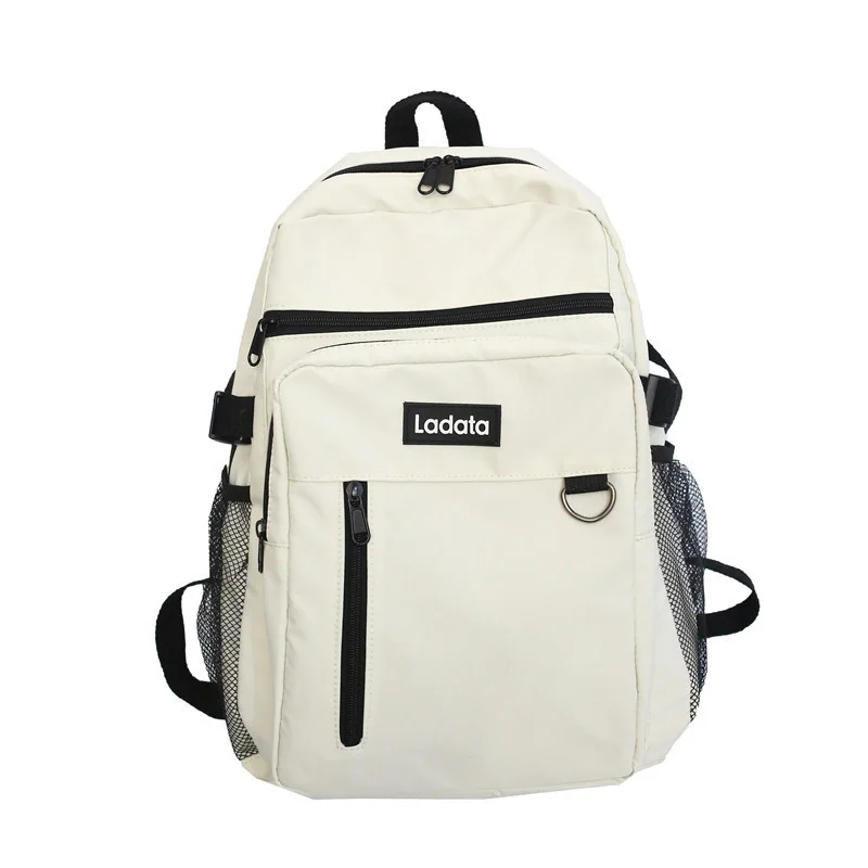 

TRAVEASY Fashion Women Back Bags Solid Color Unisex Ulzzang Nylon Middle School Bags Students Trendy Female Outdoor Shoulder Bag