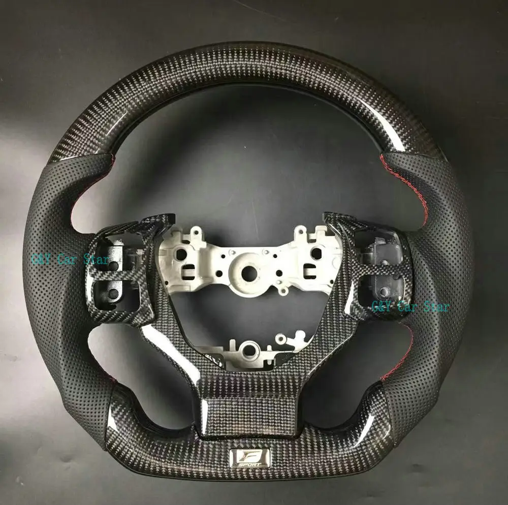

100% Carbon Fiber Car Steering Wheel For Lexus RCF IS ISF ES ES250 IS250 IS300 (With Vibration))