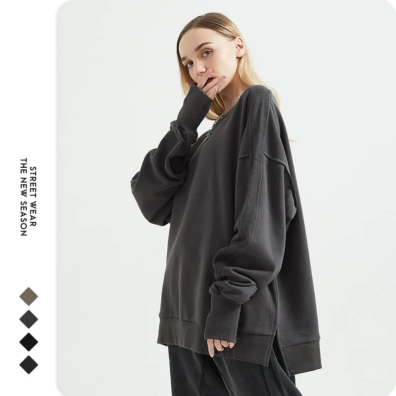 Спортивный хлопковый пуловер в стиле ретро с эффектом потертости мужские