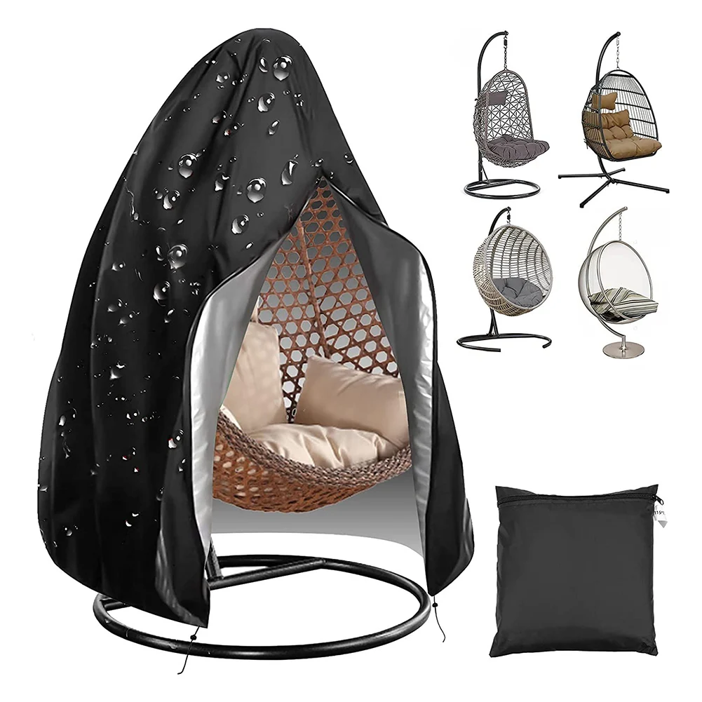 

Outdoor Swing Hanging Chair Eggshell Dust Cover Polyester UV Protector Outdoor Garden Furniture Waterproof Dustproof Swing Chair