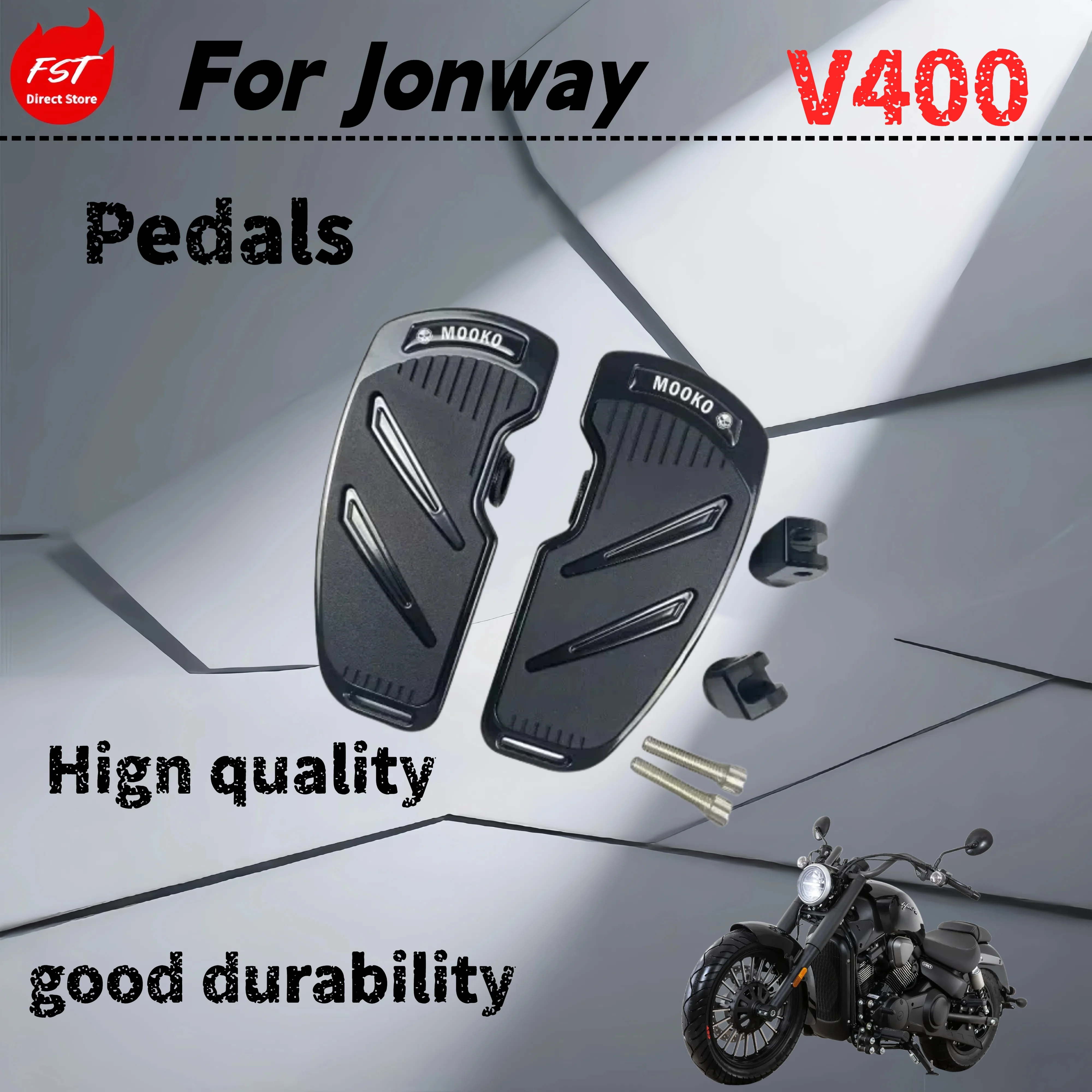 Фото Для Jonway V400 модифицирована увеличенными педалями и ретро-аксессуарами, передними и задними рычагами переключения передач, ретро-круиз №1