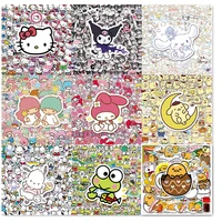 50pcs cartoon hello kitty sticker cute sticker sanrio kuromi my melody deco stickers for laptop phone kawaii toys gifts for kids