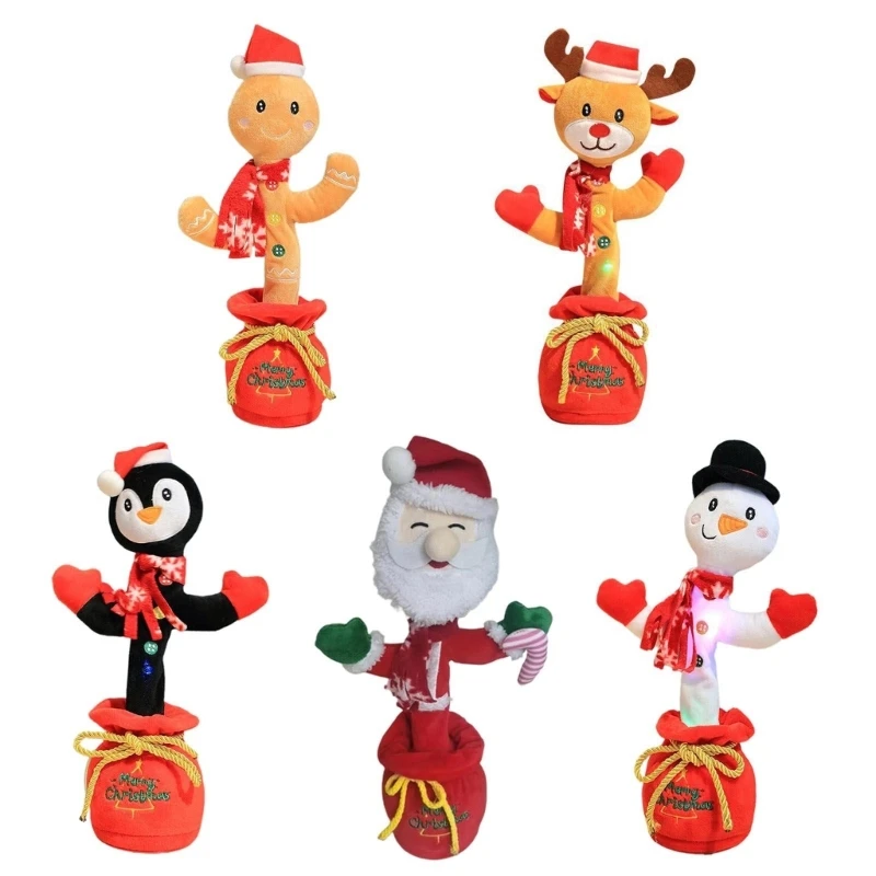 

Parrot Santa Sing and Dancing Toy Electronic Shake Childhood Education Toy