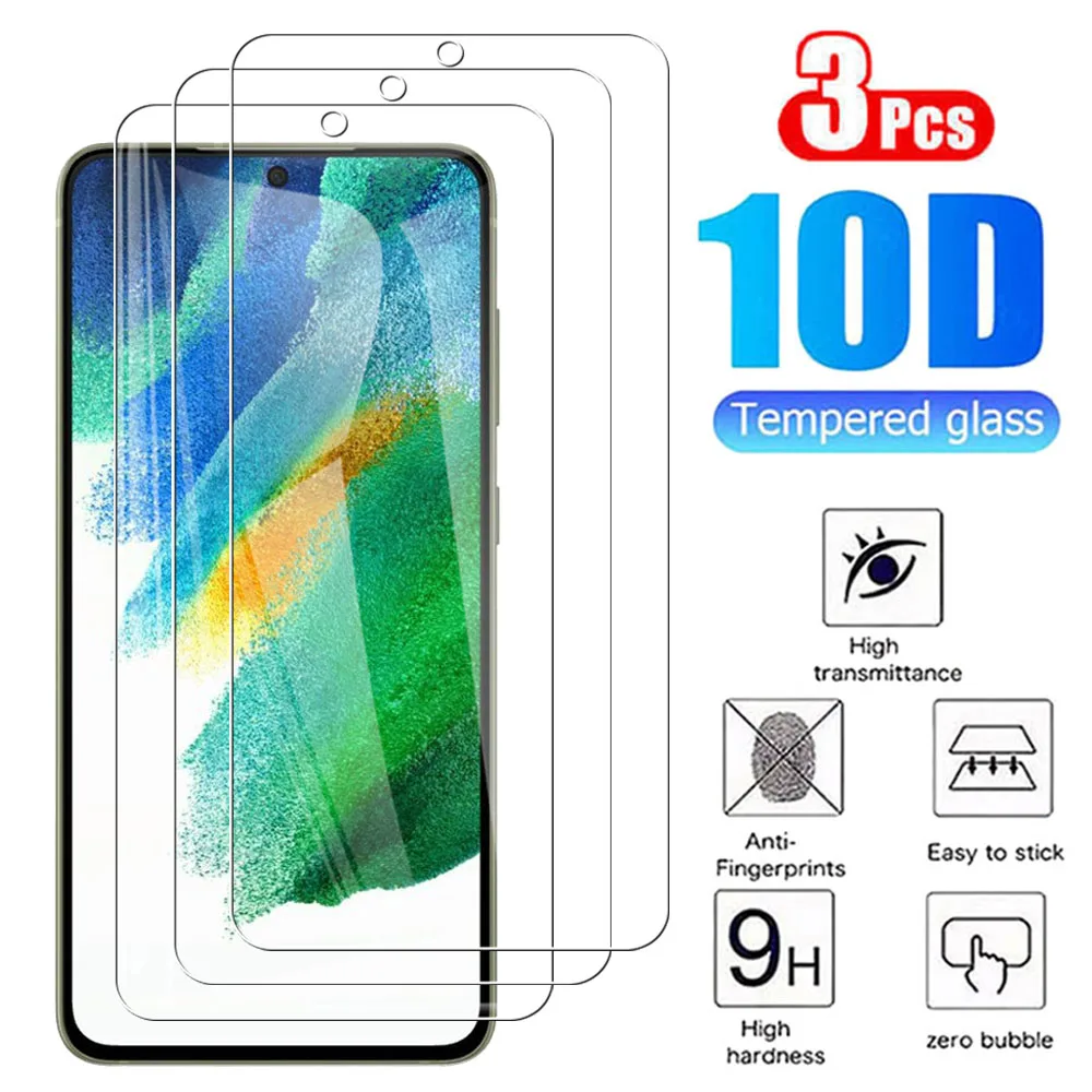 

Стекло для Samsung S21 FE с полным покрытием, Защитное стекло для Samsung S21 FE S, 21, FE S, 21FE, S21FE, 3 шт.