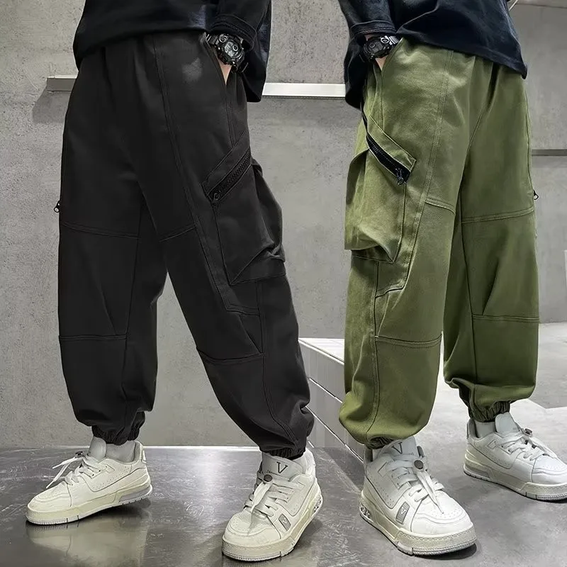 

Оригинальные детские весенне-осенние хлопковые брюки с карманами для мальчиков, модные красивые брюки, детские уличные повседневные новые брюки для подростков