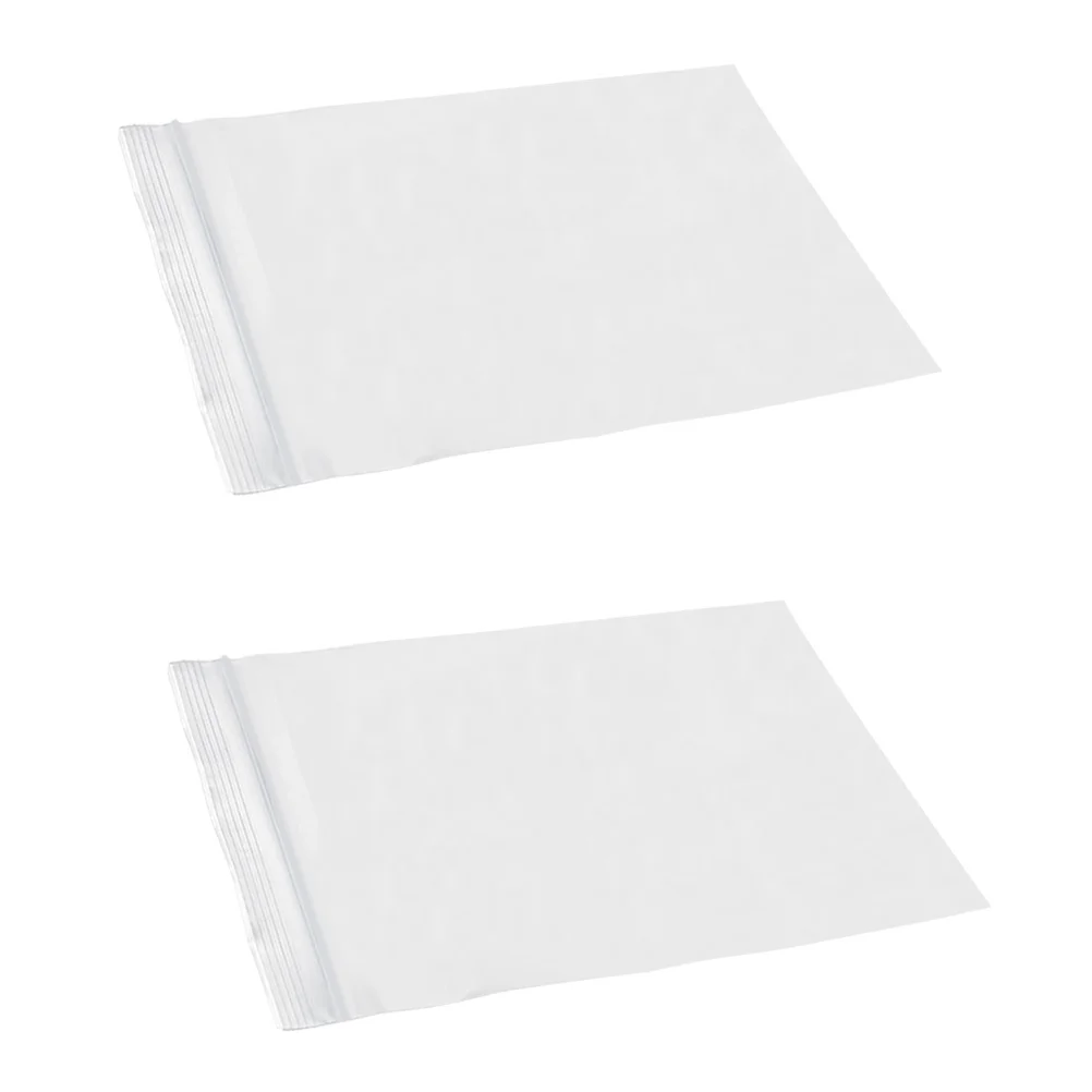 

100pcs Clear Reusable Thickened Poly Seal Bags Reclosable Zip Storage Bags