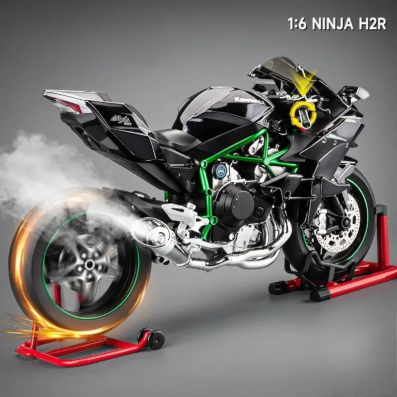 1:6 Kawasaki H2R Alloy Racing Motorcycle Collection большой размер подарочная коробка имитация литья