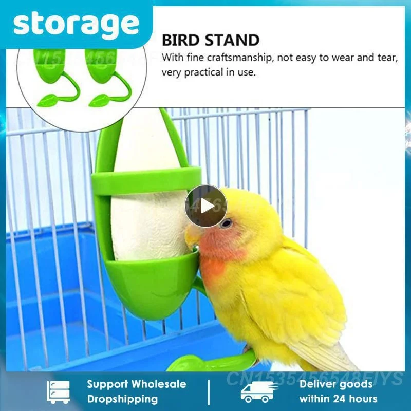 

1~6PCS Parrot Food Bird Perching Frame Bird Cage Feeder Parrot Feeding Toy Plastic Pet Feeding Supplies Parrot