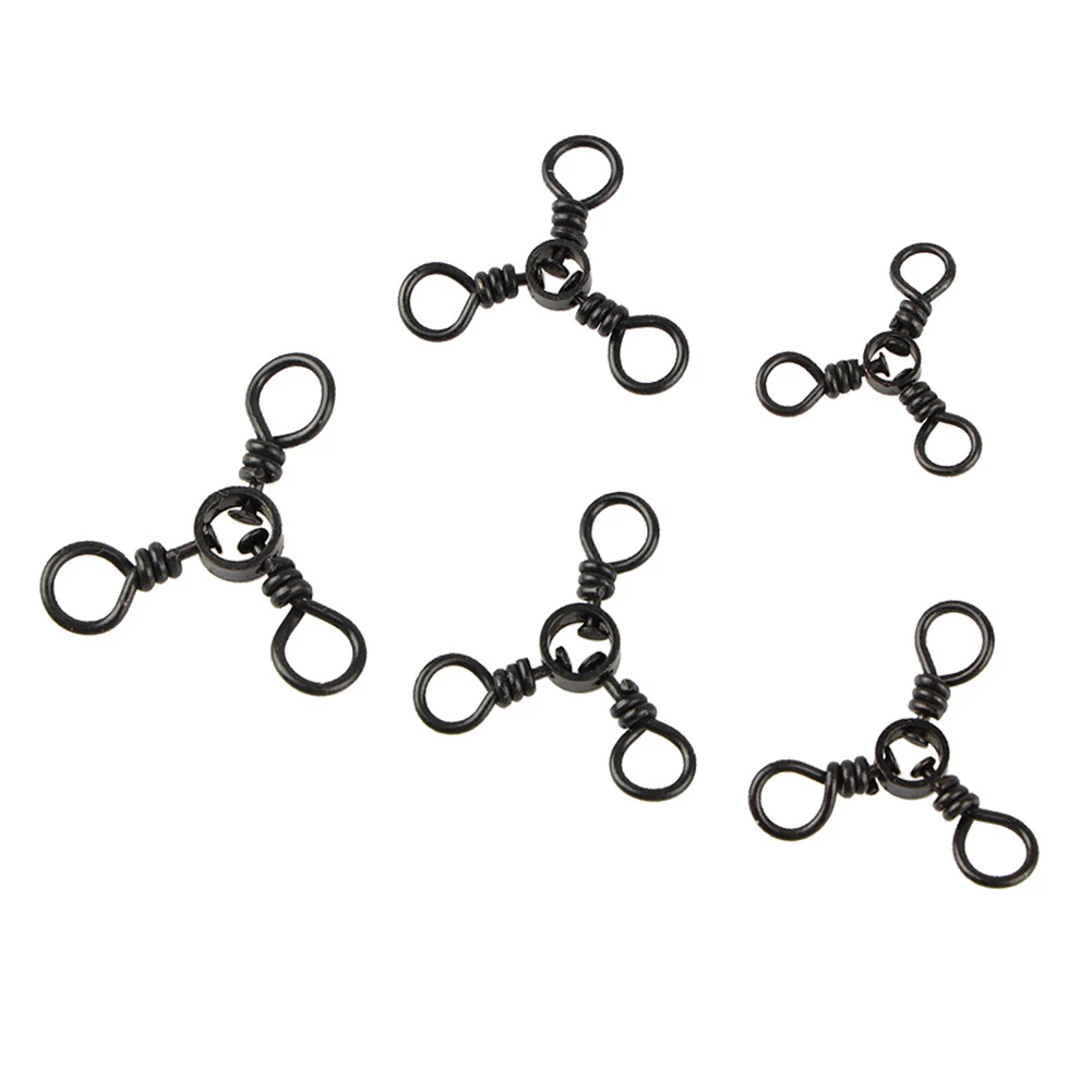 

6/8/10pcs Fishing Three Way Barrel Swivels Cross-Line 8 Rolling Coarse Swivel Connector Carp Fishing Accessories