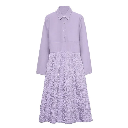 

Женское шерстяное платье-рубашка в стиле пэчворк