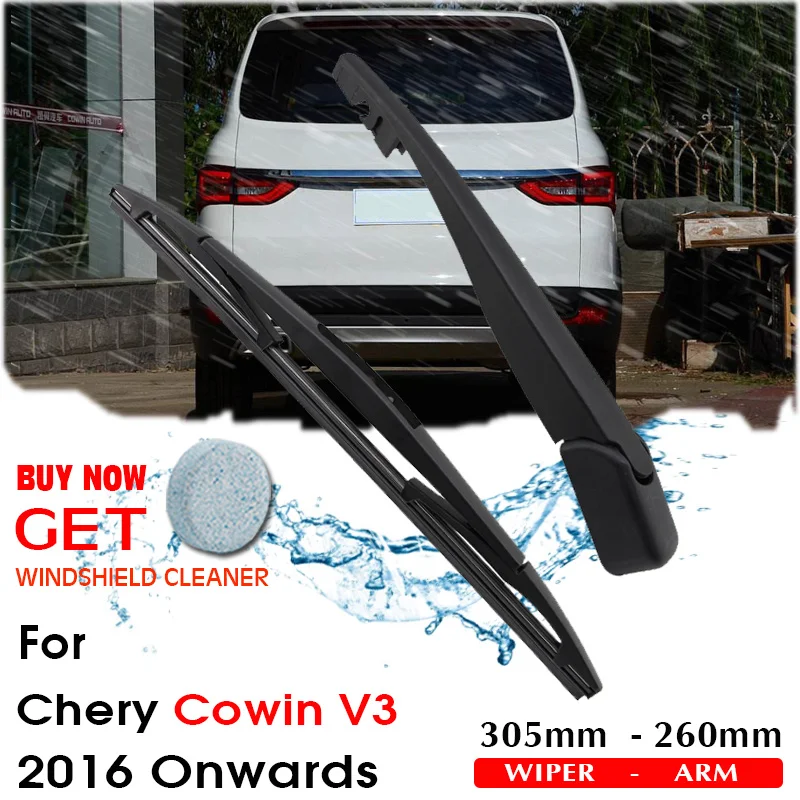 

Car Wiper Blade Rear Back Window Windscreen Windshield Wipers For Chery Cowin V3 Hatchback 305mm 2016Onwards Auto Accessories