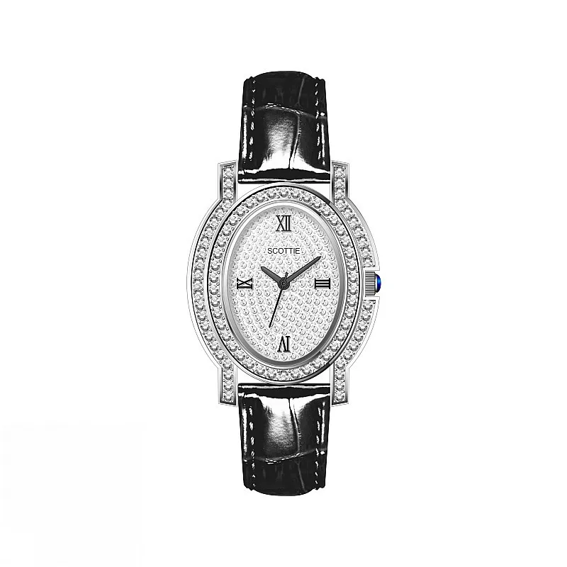 2023 New Women Oval Watches Lady Rose Gold Rhinestone Quartz Watch Diamond Wristwatches Girls Female Clock Hour relogio feminino